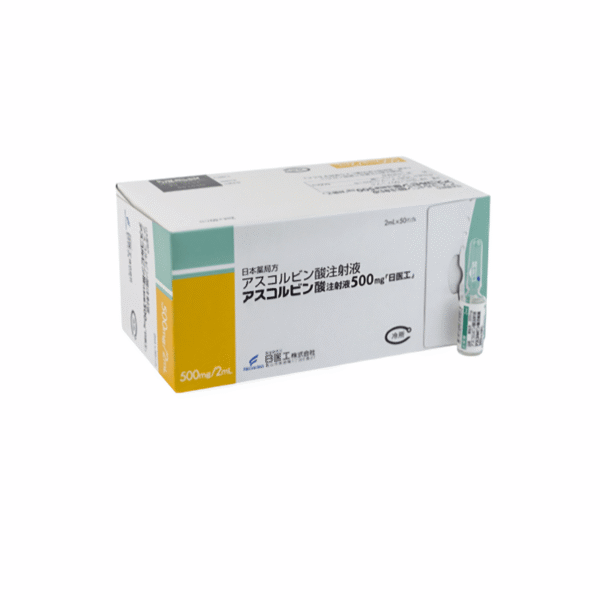 Ascorbic Acid Injection 500mg Nichi-Iko 50 Ampoules